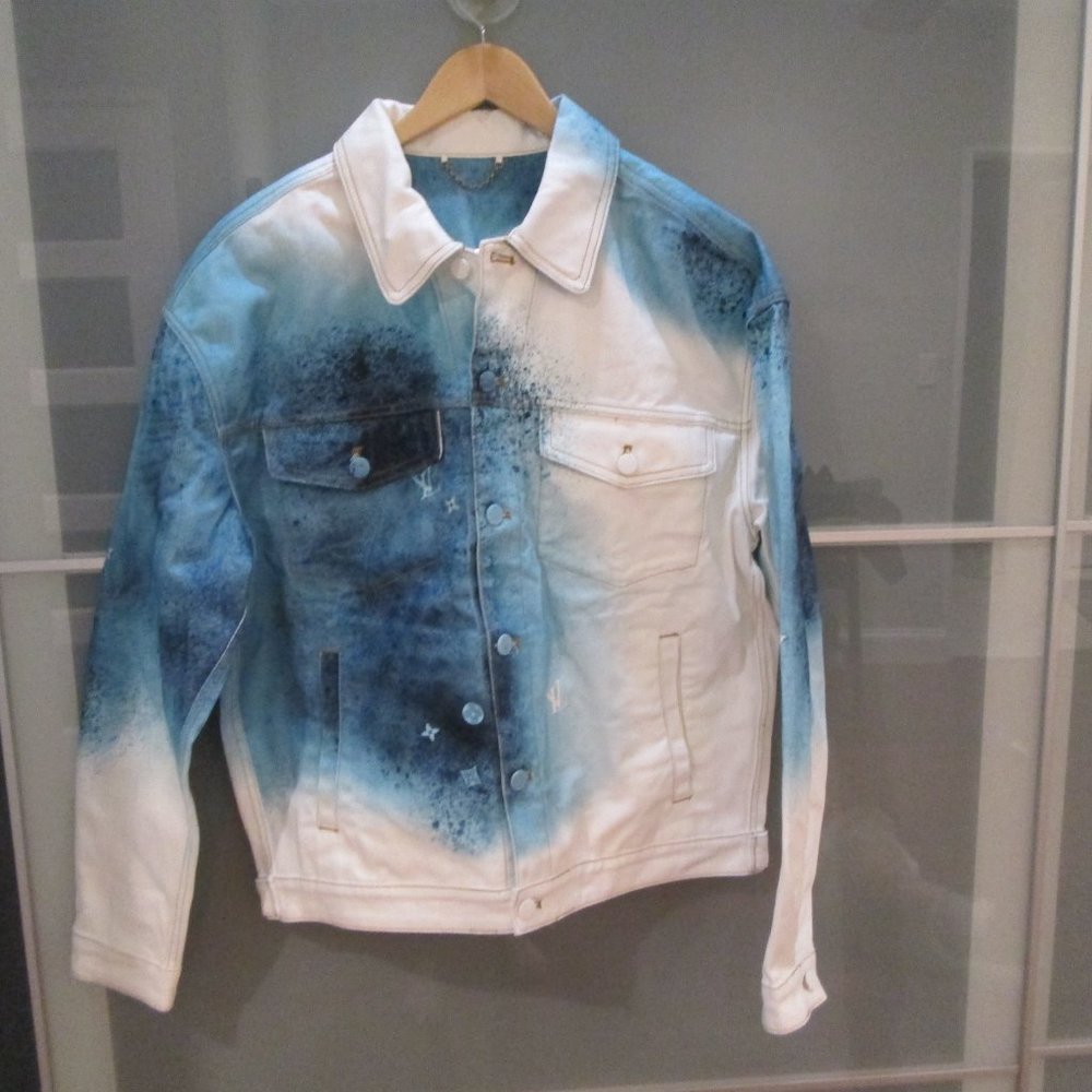 *SOLD* Louis Vuitton Spray Denim Jacket - Picture 1 of 8